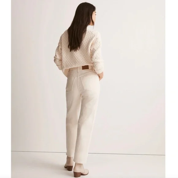 MADEWELL The Perfect Vintage Wide Leg Jeans in Vintage Canvas Ivory Cream